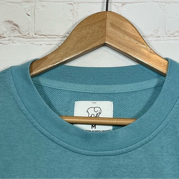 Ivory Ella Sweatshirt Size Medium Blue Pullover Embroidered Crew Neck - Picture 3 of 11